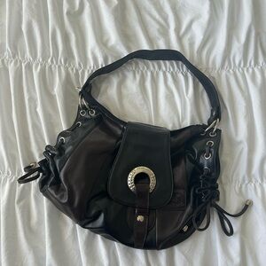 Brown and Black Buckle Purse